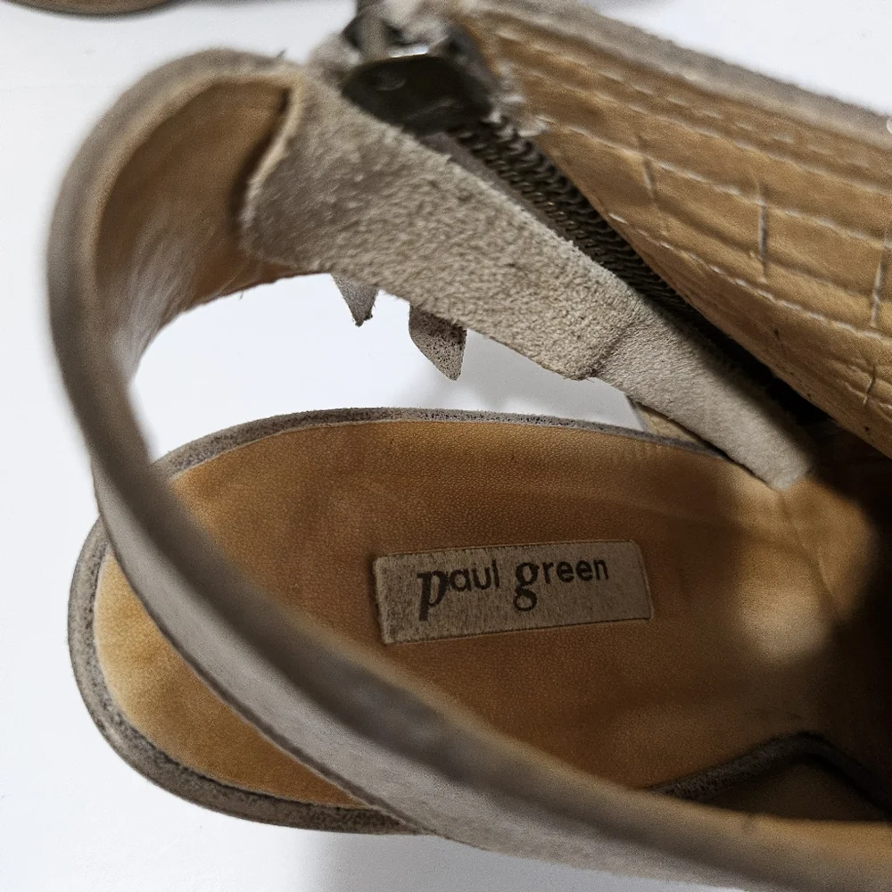Paul Green | Leather Cayenne Peep Toe Bootie Size 7
